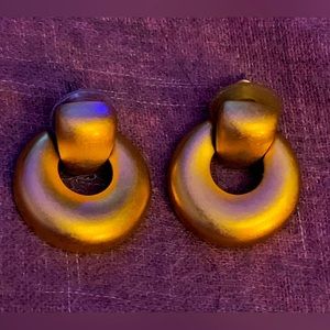 80s Couture Gold Tone Earrings